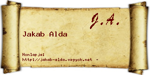 Jakab Alda névjegykártya
